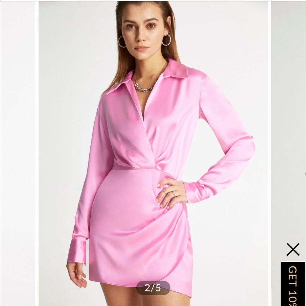 Commense hot pink shirt dress
